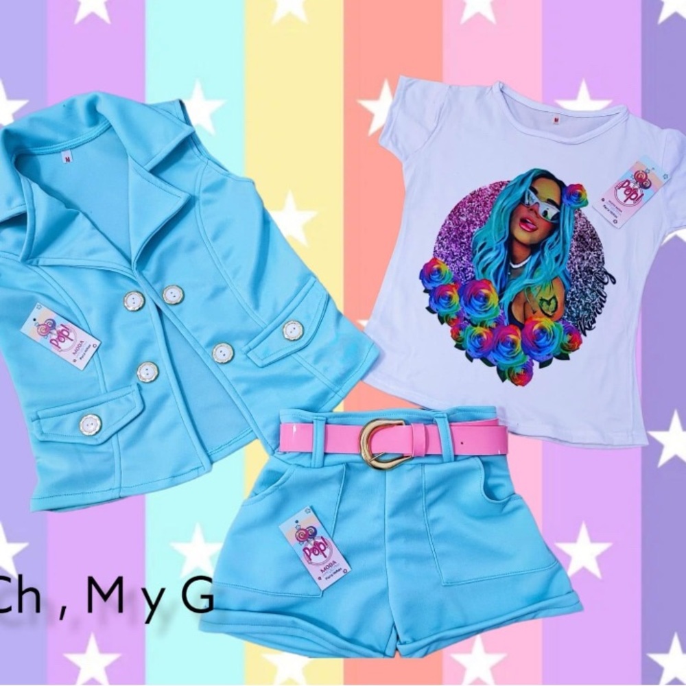 Karol G little girls set size L 8-10 brand new